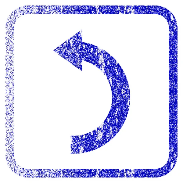 Links gerahmtes texturiertes Symbol drehen — Stockvektor