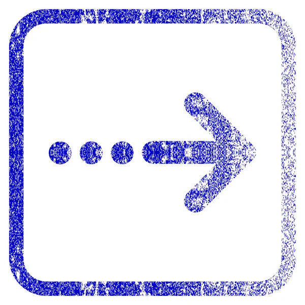 Rechts gerahmtes texturiertes Symbol senden — Stockvektor