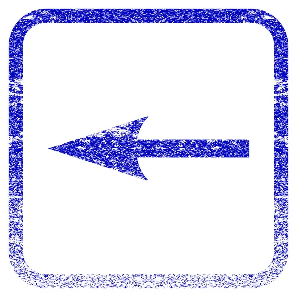 Flecha aguda izquierda enmarcado icono texturizado — Vector de stock