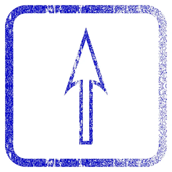 Sharp Arrow Up Framed Textured Icon — Stock Vector