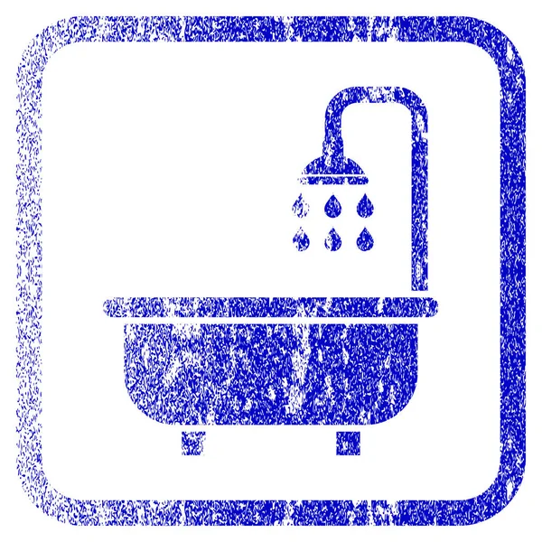 Wanna prysznic oprawione teksturowanej ikona — Wektor stockowy