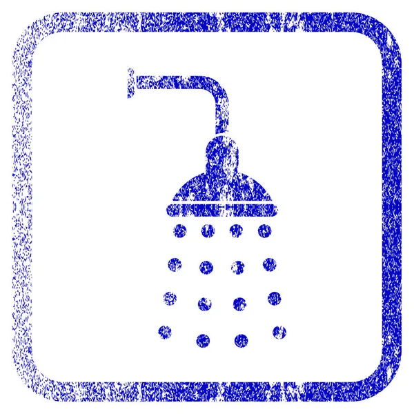 Prysznic, oprawione teksturowanej ikona — Wektor stockowy