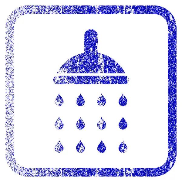Prysznic, oprawione teksturowanej ikona — Wektor stockowy