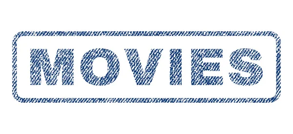 Movies Textile Stamp — Stock Vector