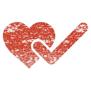 Aşk kalp Grunge doku simgesini kontrol