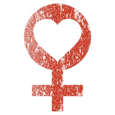 Kadın aşk sembolü Grunge doku simgesi