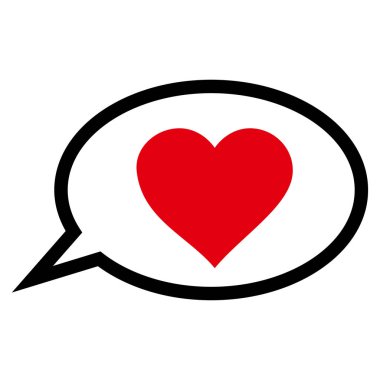 Aşk ileti balon vektör simgesi