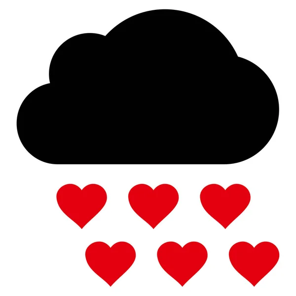 Ícone de vetor de nuvem de chuva de amor —  Vetores de Stock