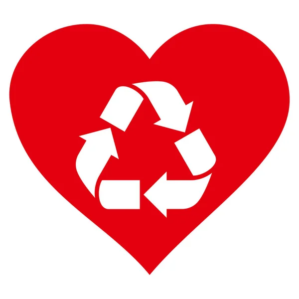 Icône vectorielle Love Recycle — Image vectorielle