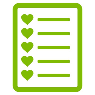 Favoriler listesi sayfa vektör simgesi