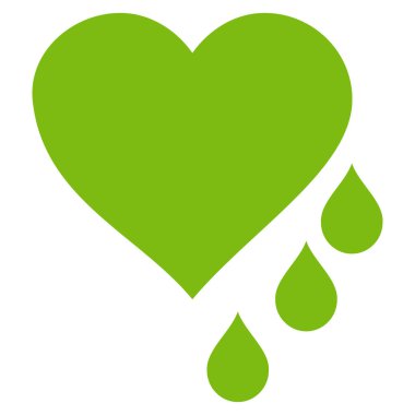 Kalp kan damlaları vektör simgesi