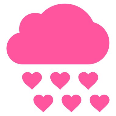 Aşk yağmur bulutu vektör simgesi
