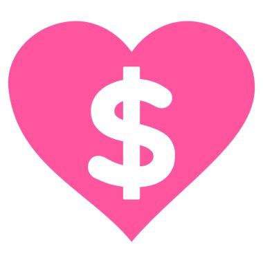 Ücretli aşk vektör simgesi