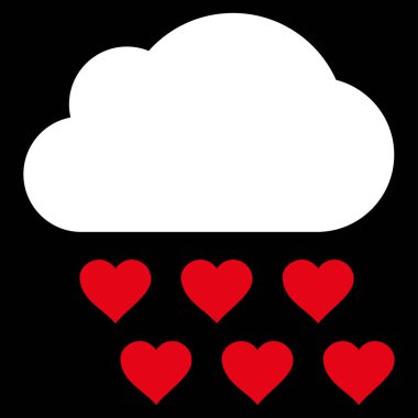 Aşk yağmur bulutu vektör simgesi