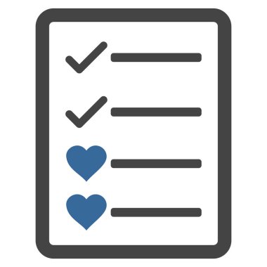 Güzel liste sayfa vektör simgesi