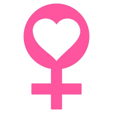 Kadın aşk simge vektör simgesi