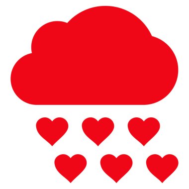 Aşk yağmur bulutu vektör simgesi