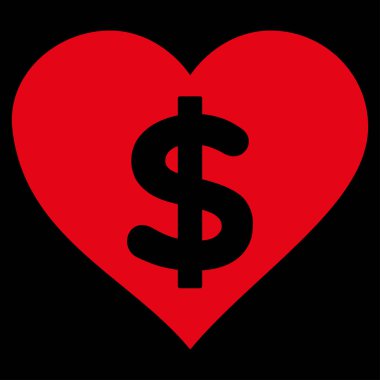 Ücretli aşk vektör simgesi