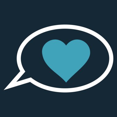 Aşk ileti balon vektör simgesi