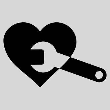 Kalp ameliyatı anahtarı vektör simgesi