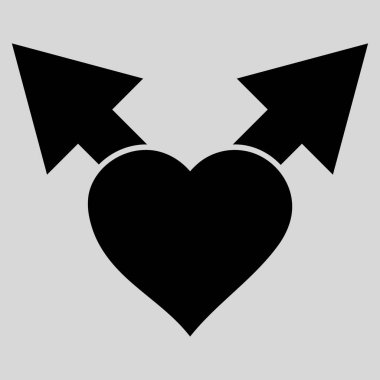 Aşk varyant okları vektör simgesi