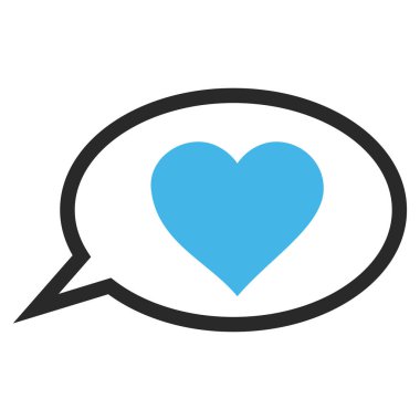 Aşk ileti balon vektör simgesi