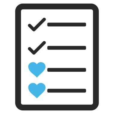 Güzel liste sayfa vektör simgesi