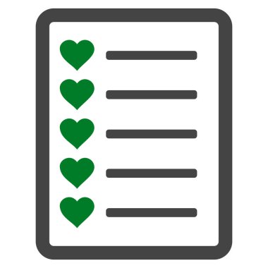 Favoriler listesi sayfa vektör simgesi