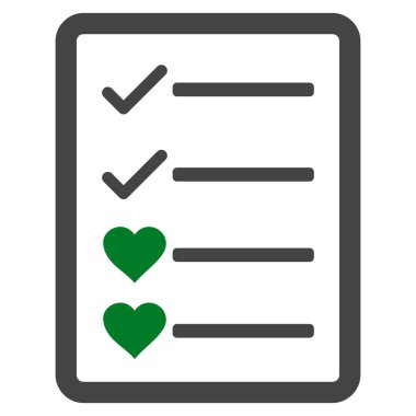 Güzel liste sayfa vektör simgesi