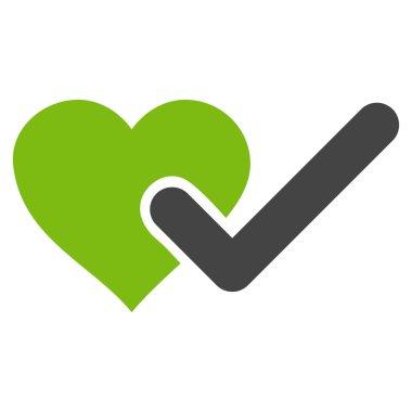 Aşk kalp vektör simgesi kontrol