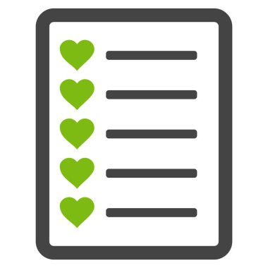 Favoriler listesi sayfa vektör simgesi