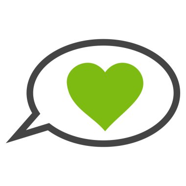 Aşk ileti balon vektör simgesi