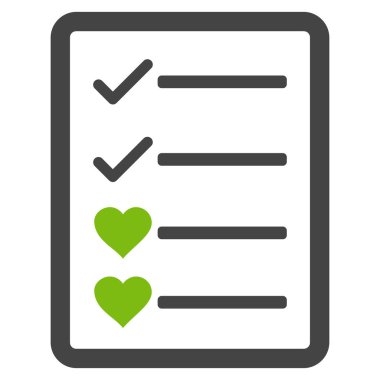 Güzel liste sayfa vektör simgesi