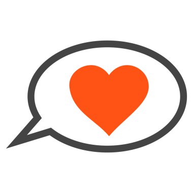 Aşk ileti balon vektör simgesi