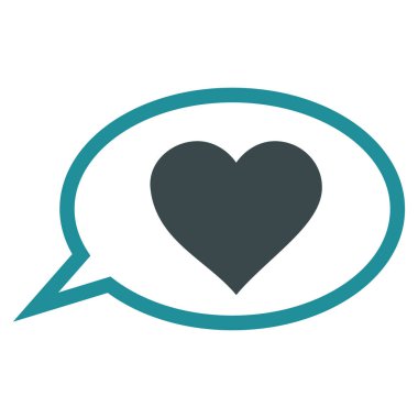 Aşk ileti balon vektör simgesi