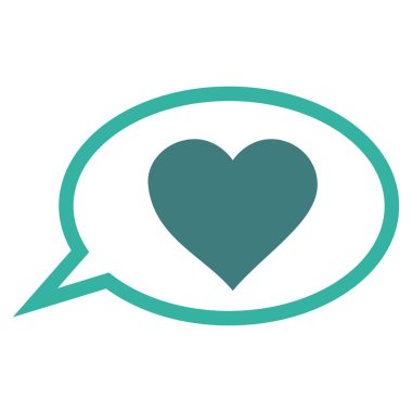 Aşk ileti balon vektör simgesi