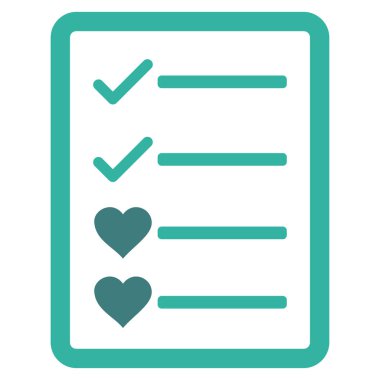 Güzel liste sayfa vektör simgesi