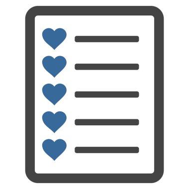 Favoriler listesi sayfa vektör simgesi