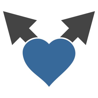 Aşk varyant okları vektör simgesi