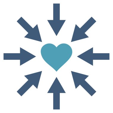 Etkisi sevgi kalp vektör simgesi