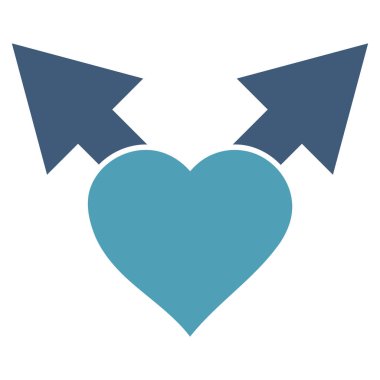 Aşk varyant okları vektör simgesi