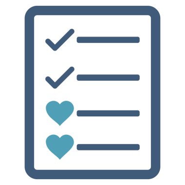 Güzel liste sayfa vektör simgesi