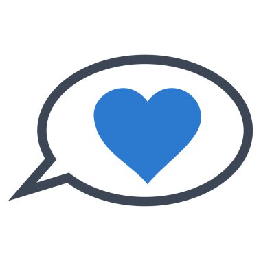 Aşk ileti balon vektör simgesi