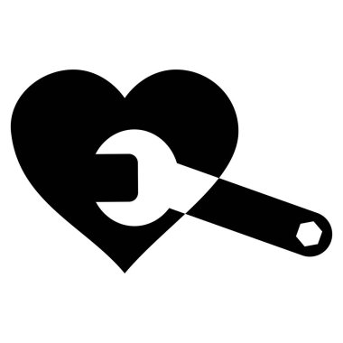 Kalp ameliyatı anahtarı vektör simgesi