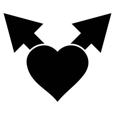 Aşk varyant okları vektör simgesi