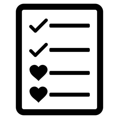 Güzel liste sayfa vektör simgesi