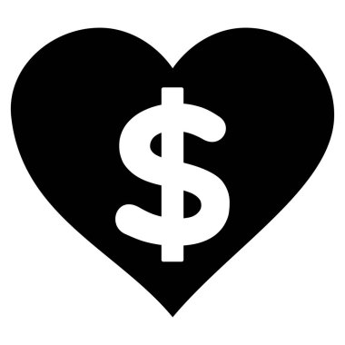 Ücretli aşk vektör simgesi