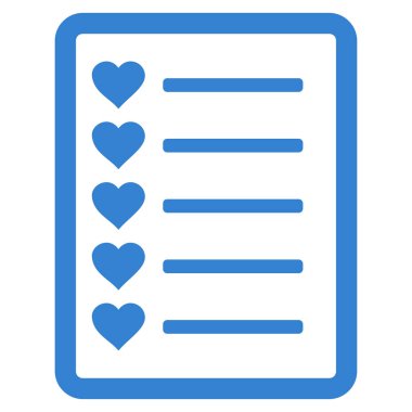 Favoriler listesi sayfa vektör simgesi