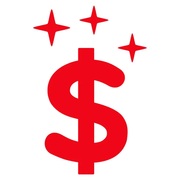 Icône vectorielle de symbole de dollar étincelant — Image vectorielle