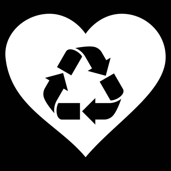 Amor reciclaje Vector icono — Vector de stock